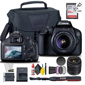 Canon EOS 4000, include bag,memory , lenses, cord ,charger .